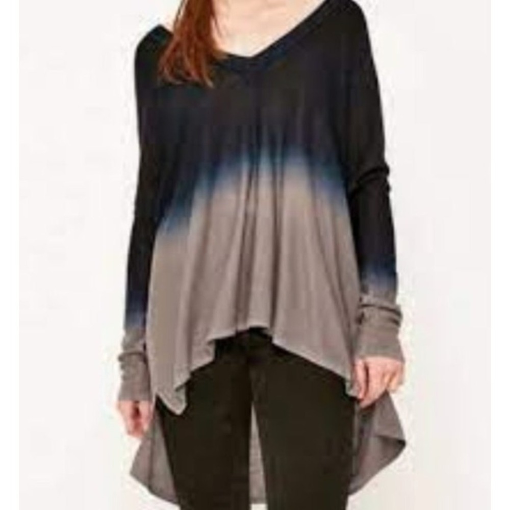 PINS & NEEDLES Ombre Dip Dye OVERSIZED SWEATER TOP High-Low URBAN OUTFitters M